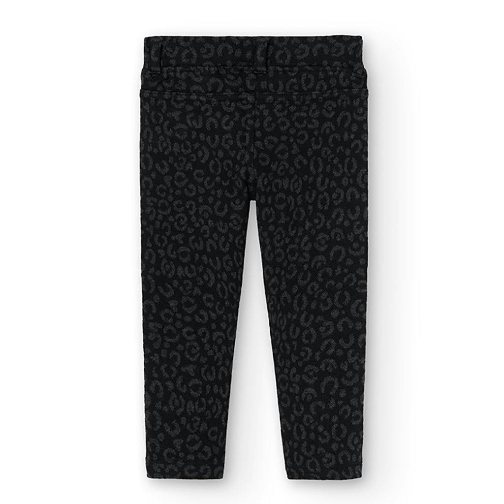 Black Leopard Print Pants