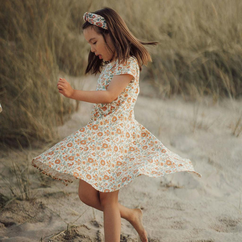 Sweetheart Twirl Dress | Organic Cotton Jersey - In Bloom