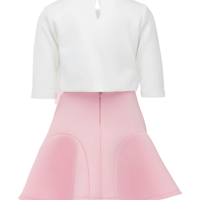 White Jessica Bow Applique Outfit