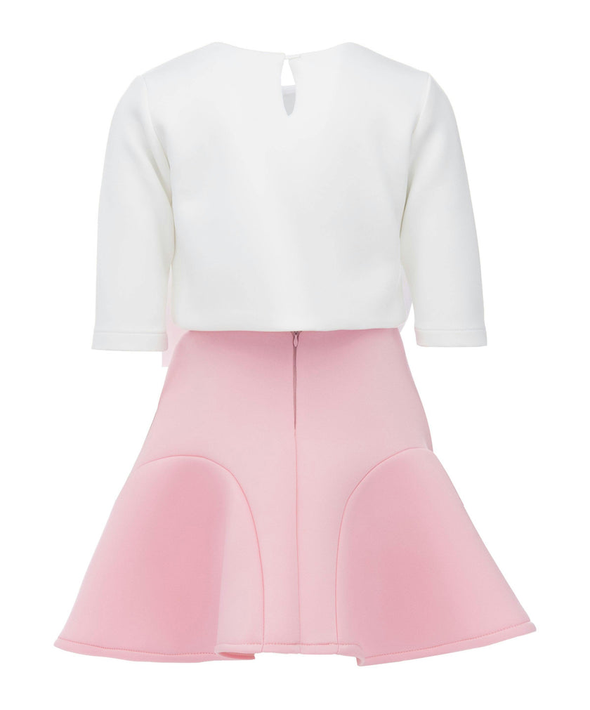 White Jessica Bow Applique Outfit