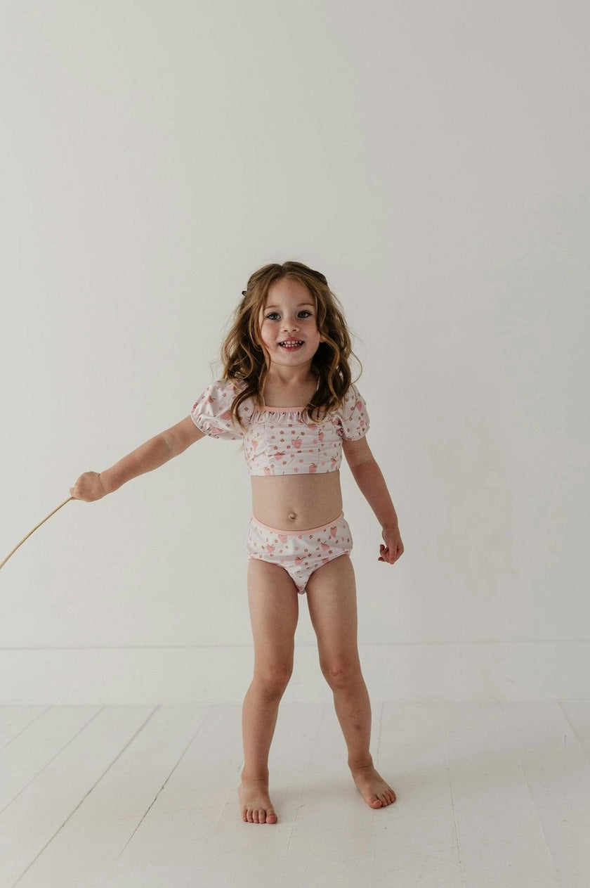 Girl's Puff Sleeve Swimsuit