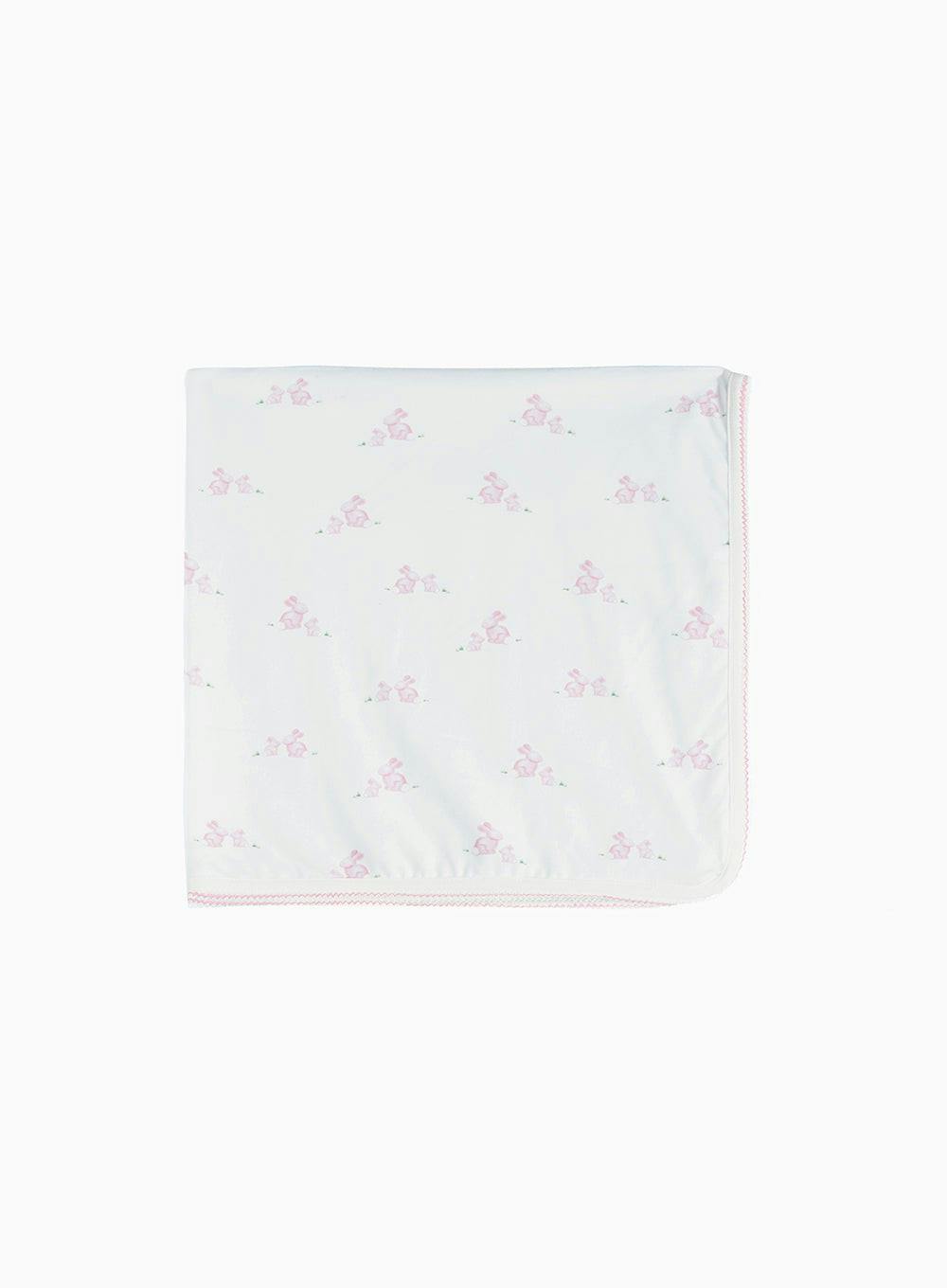 Baby Jersey Bunny Blanket in Pale Pink