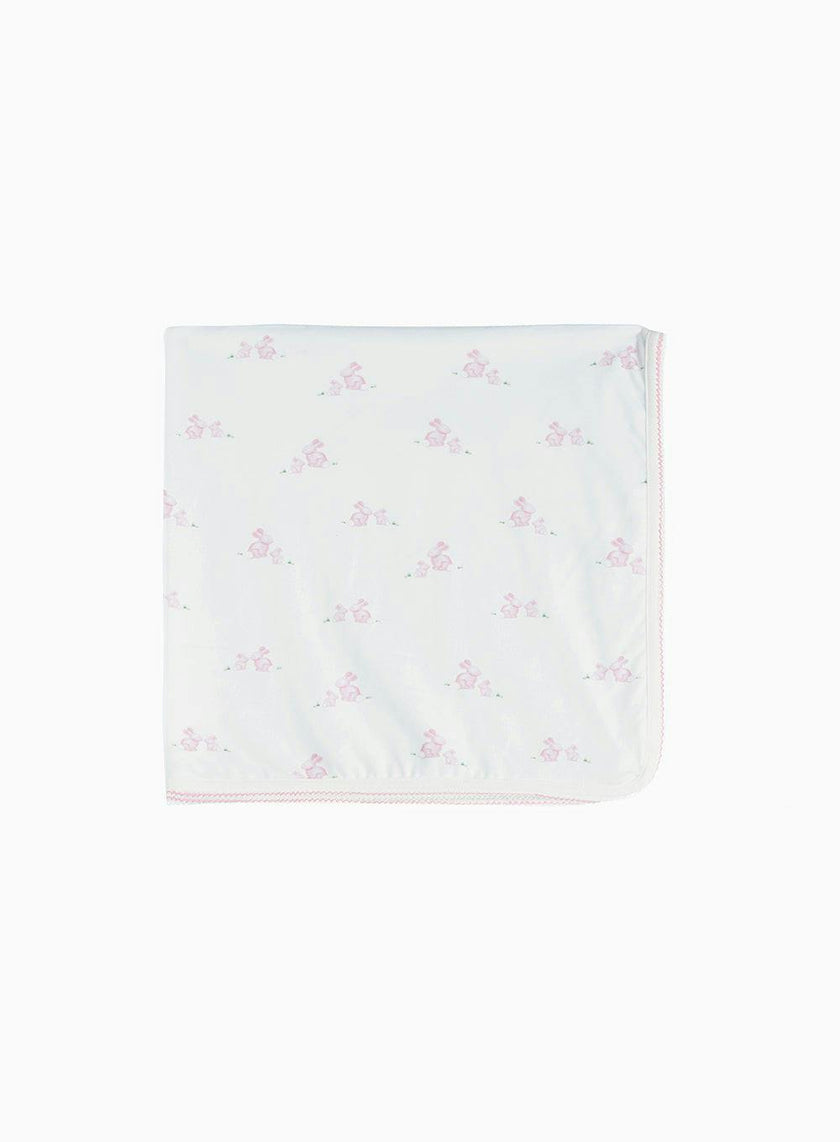 Baby Jersey Bunny Blanket in Pale Pink