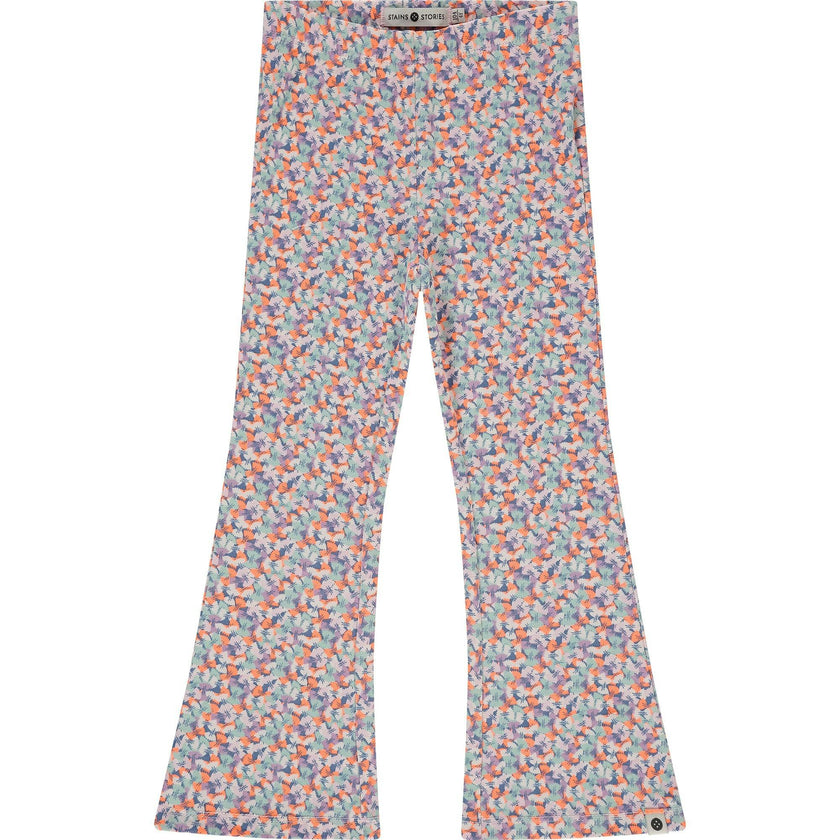 Bowtie Pasta Printed Flared Leggings