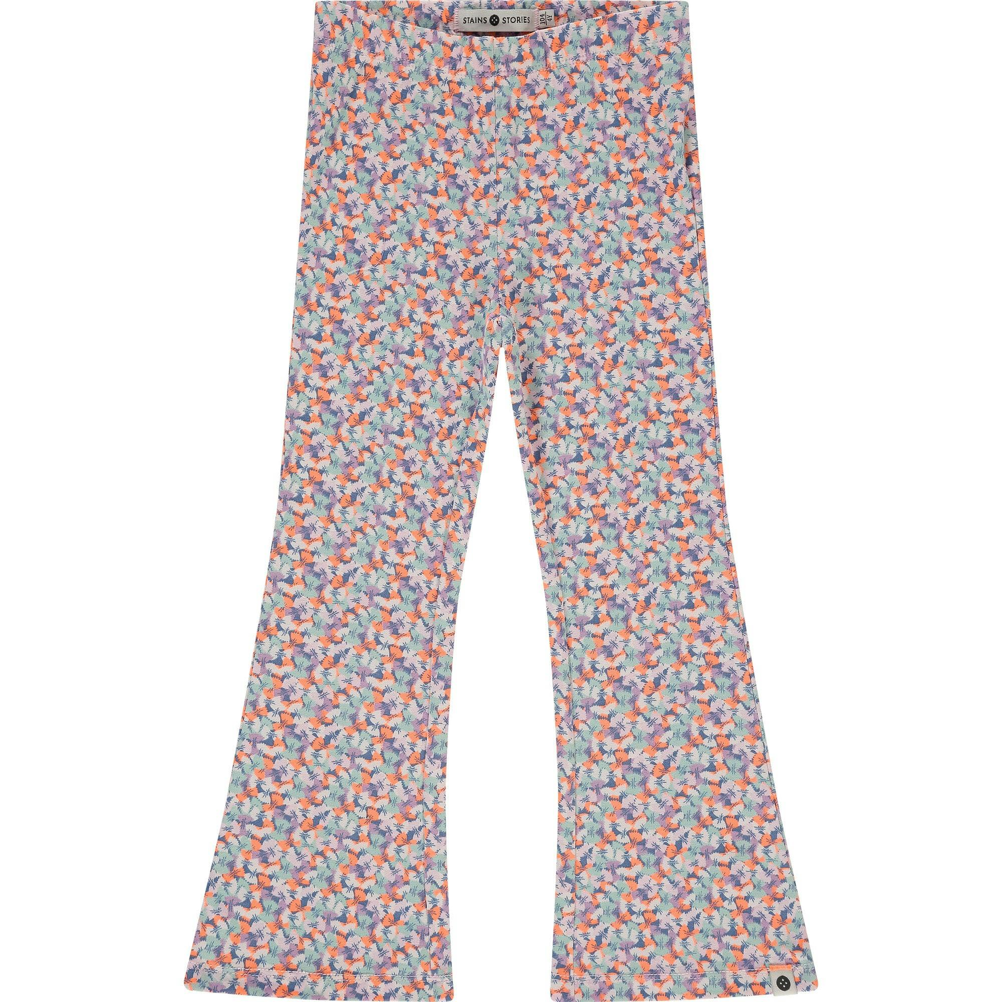 Bowtie Pasta Printed Flared Leggings