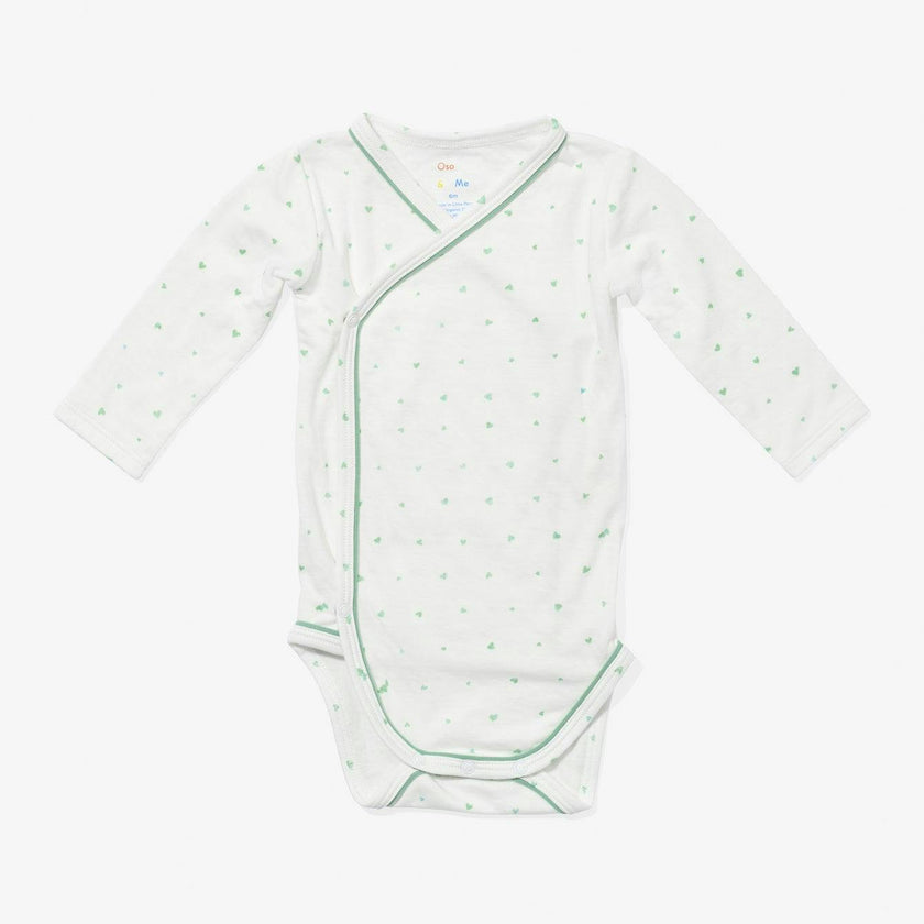 Crossbody One-piece, Seafoam Hearts