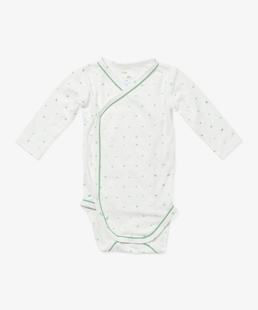 Crossbody One-piece, Seafoam Hearts