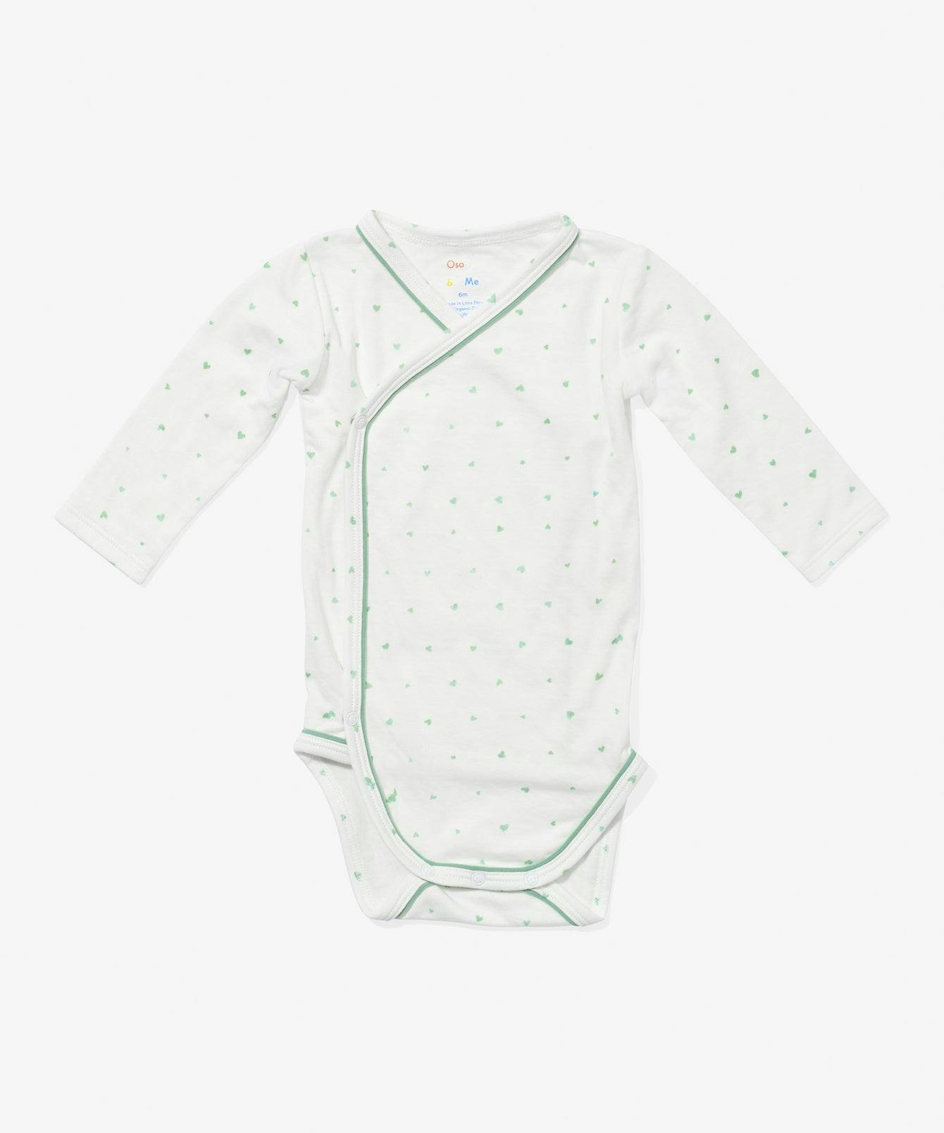Crossbody One-piece, Seafoam Hearts
