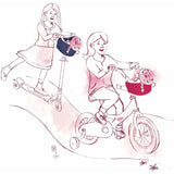 Bike Seat Blue Clouds for Dolls up to 20" Attaches to Handlebars of Any Size Bike (No Hardware Needed)