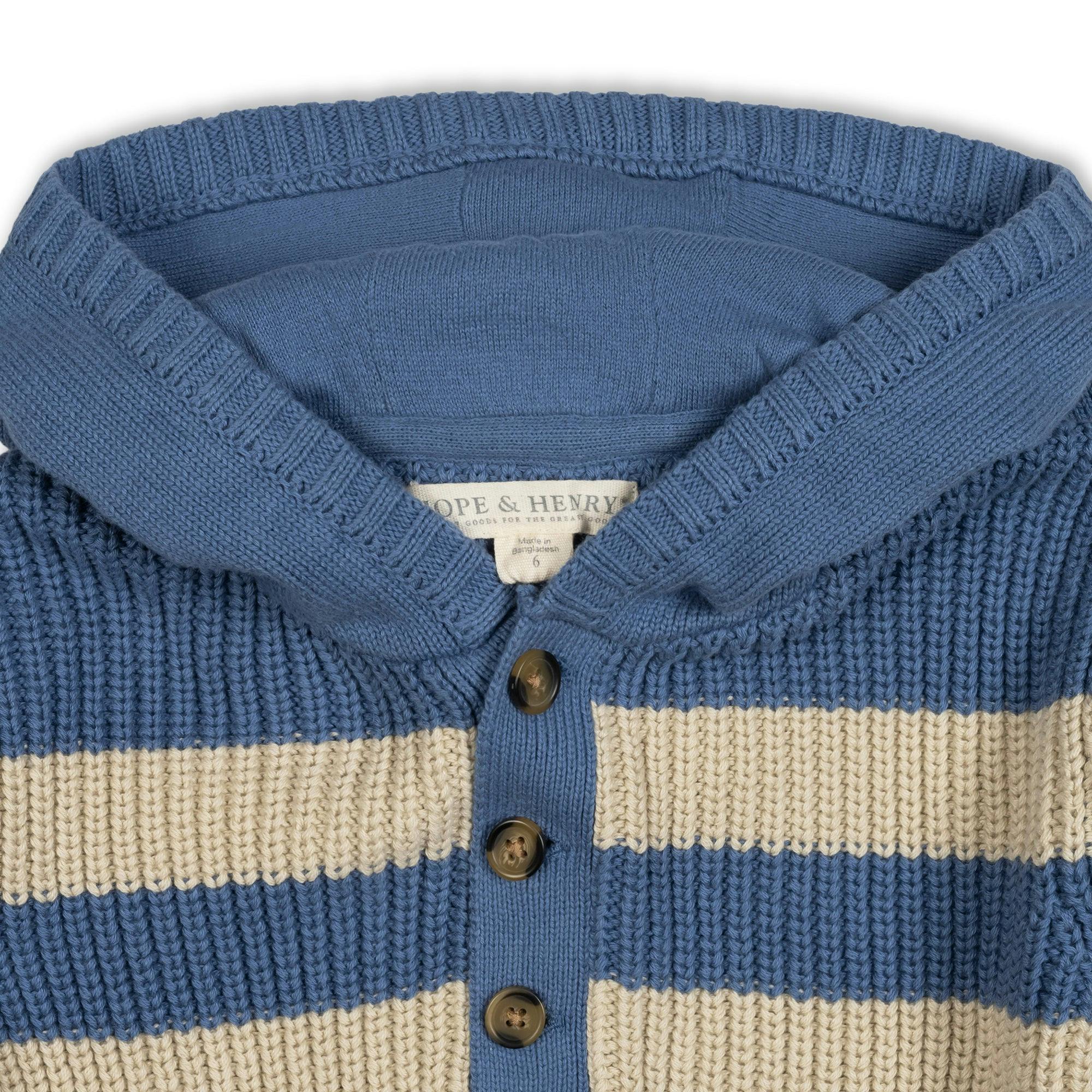 Organic Henley Sweater Hoodie