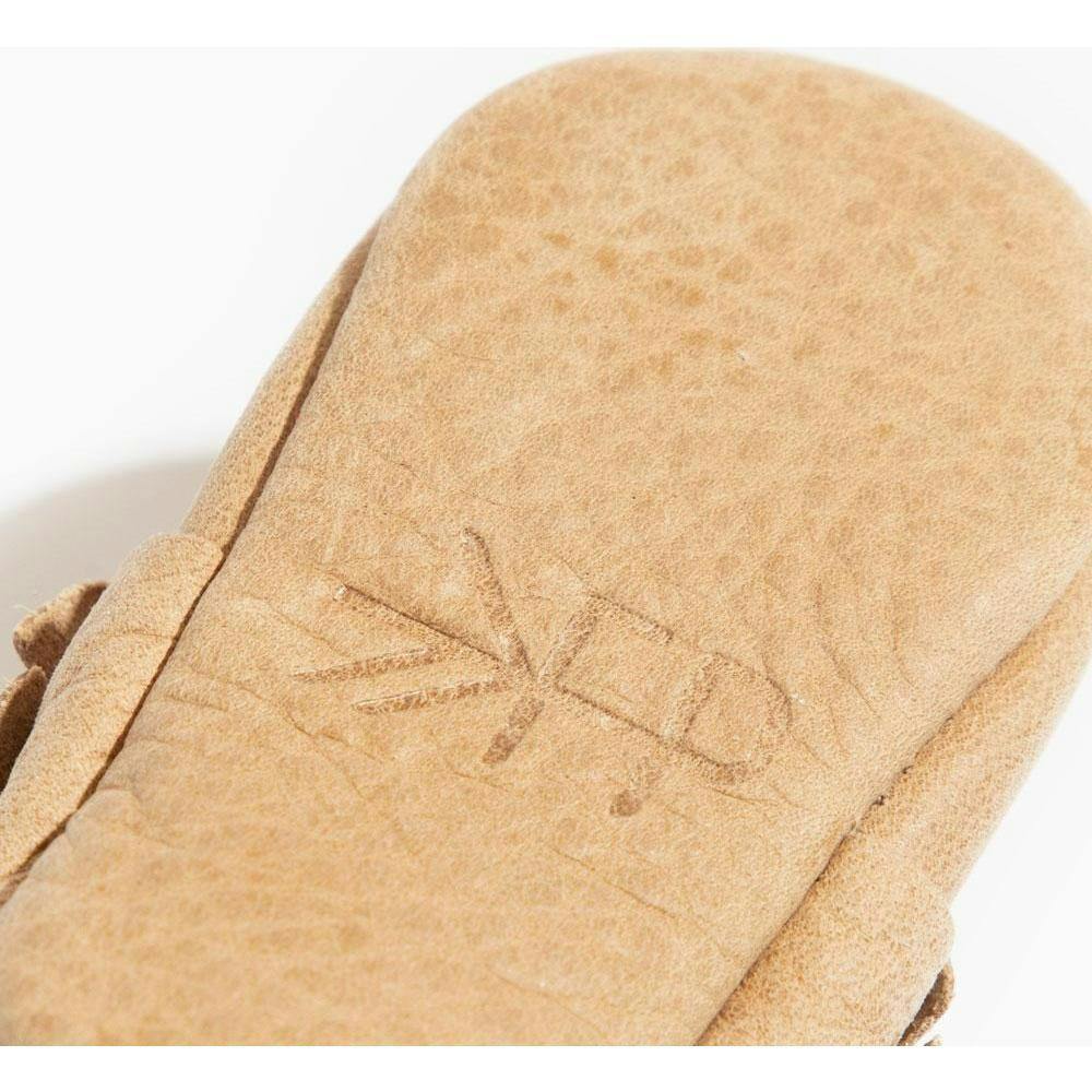 Weathered Brown Moccasin Baby Shoe