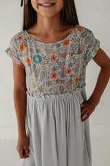 Girls Gauze Babydoll Dress in Beatrice Paisley Floral