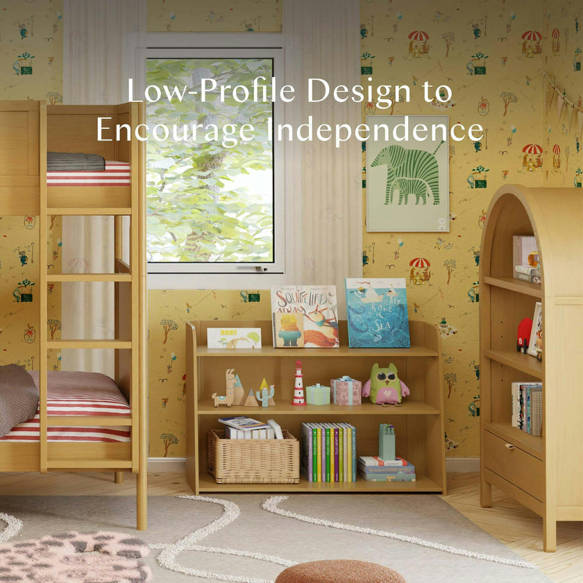 Melo Montessori-Inspired Bookcase in Honey