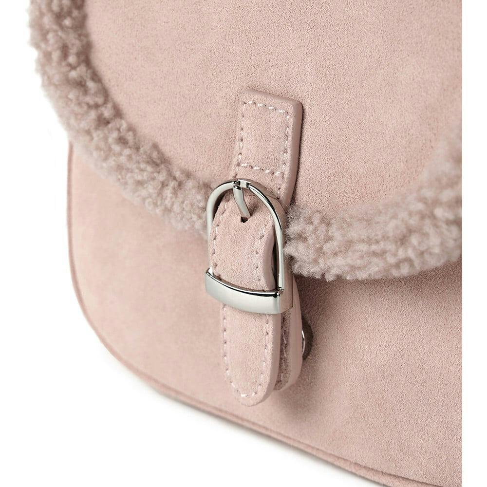 Shae Suede Crossbody Buckled Bag