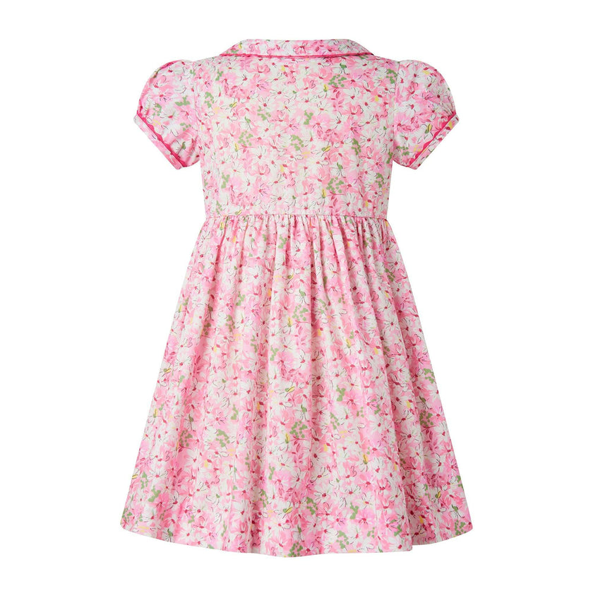 Pink Daisy Button-front Dress