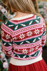 Cornelia Cardigan in Festive Fair Isle