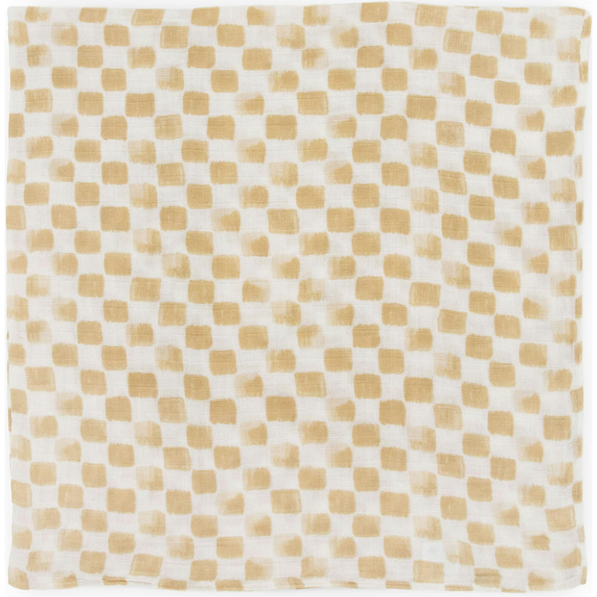 Cotton Muslin Swaddle Blanket - Adobe Checker