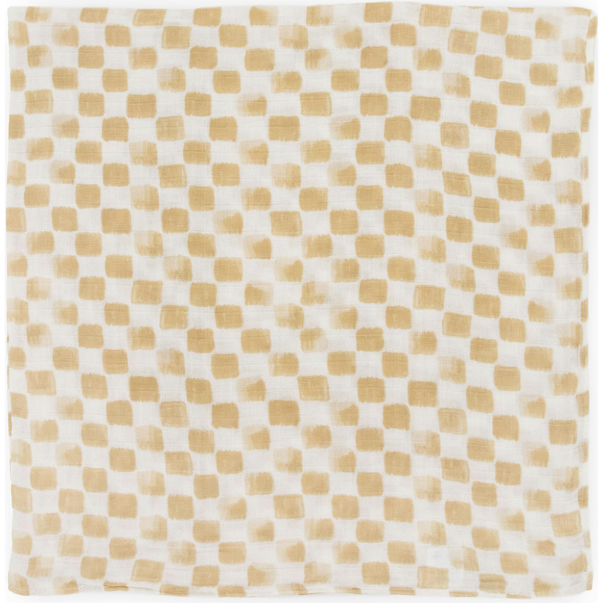 Cotton Muslin Swaddle Blanket - Adobe Checker