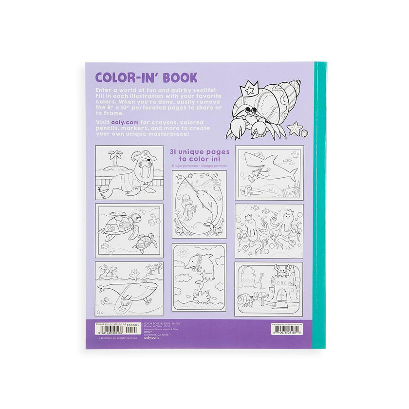 Color-in' Book Coloring Book - Outrageous Ocean - 31 Pages