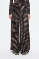 women's palazzo pants - choco dots