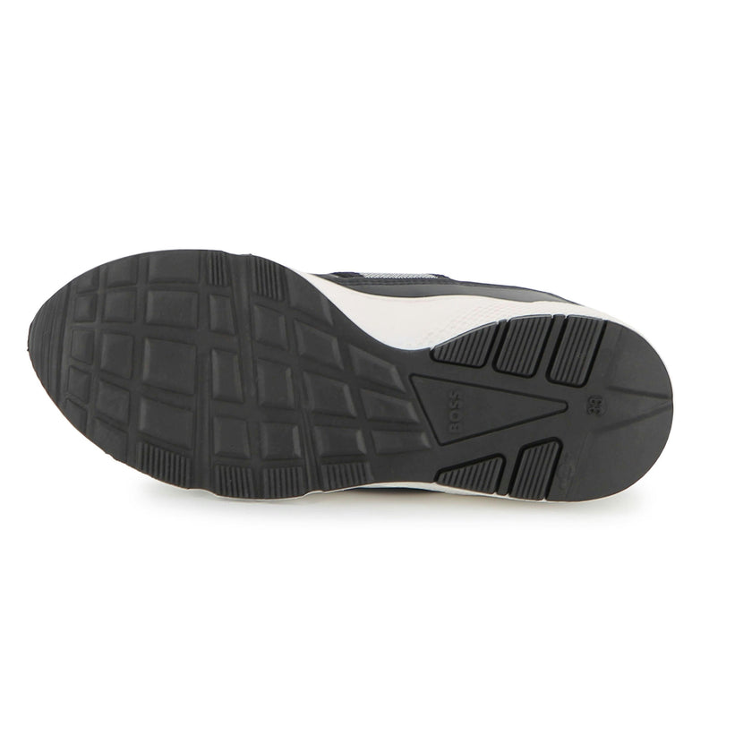 Black Logo Strap Slip-On Sneakers