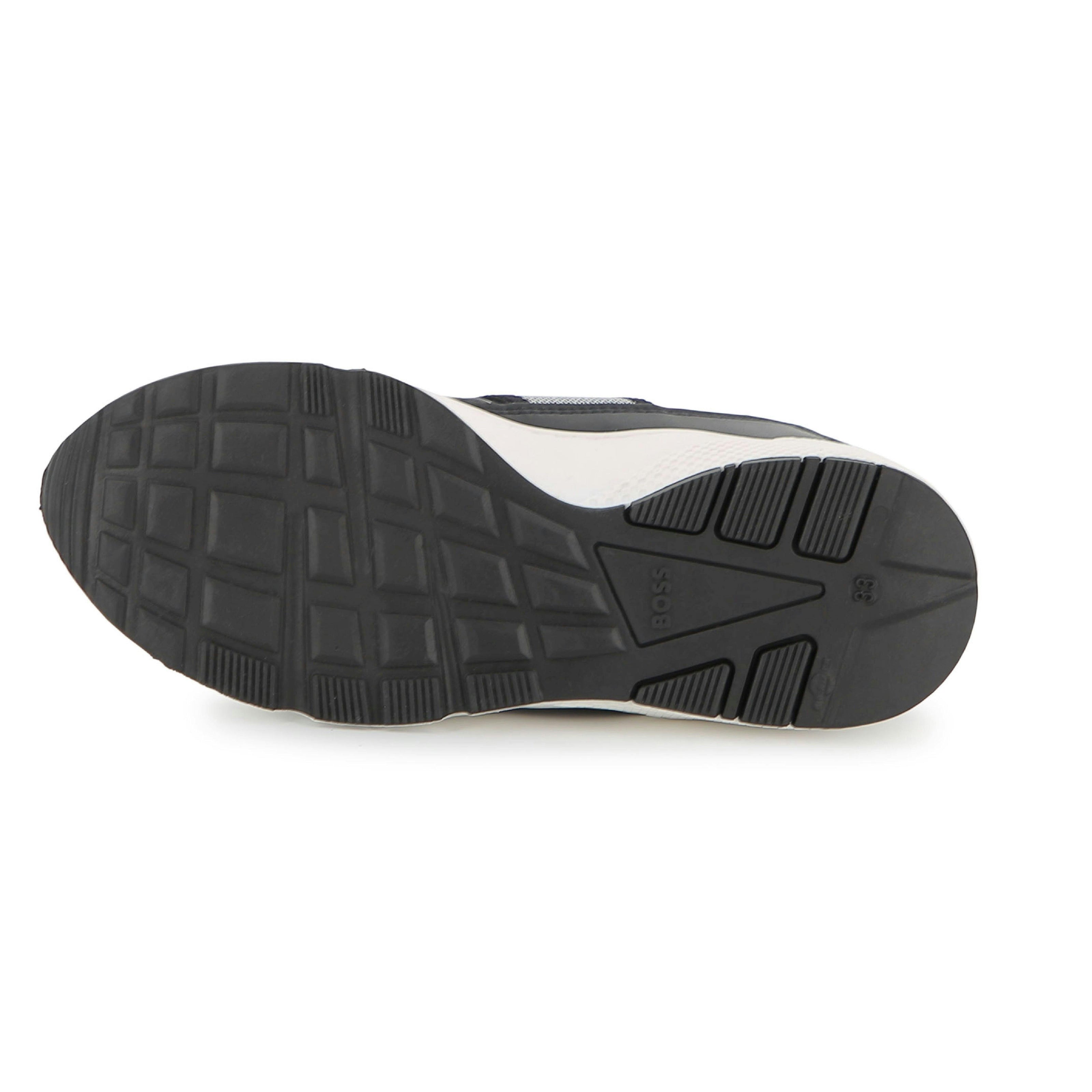Black Logo Strap Slip-On Sneakers