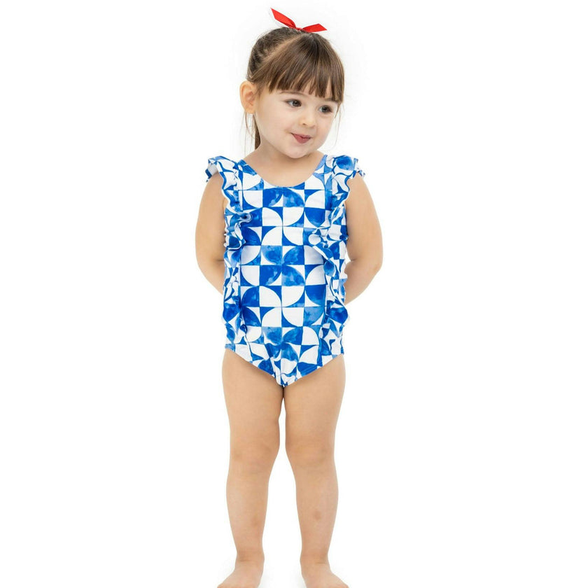 The Greece - Girls Ruffle One Piece UPF 50+
