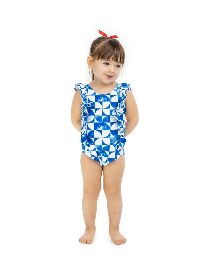 The Greece - Girls Ruffle One Piece UPF 50+