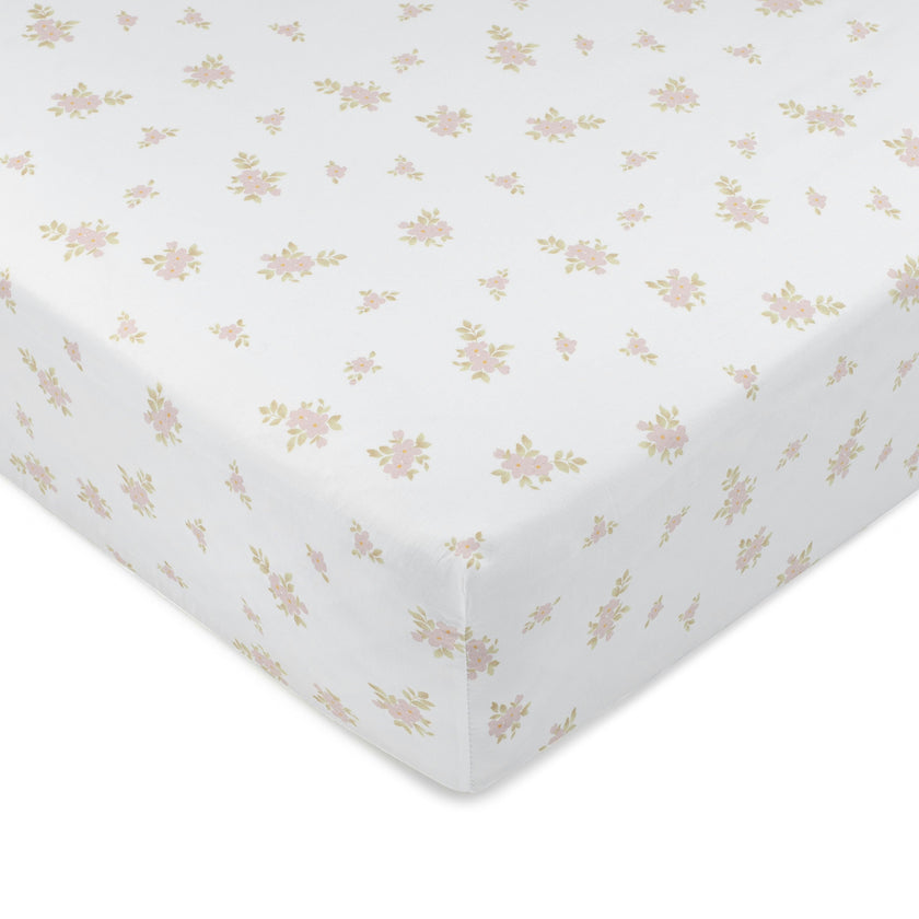 Jardin Floral Print Crib Sheet