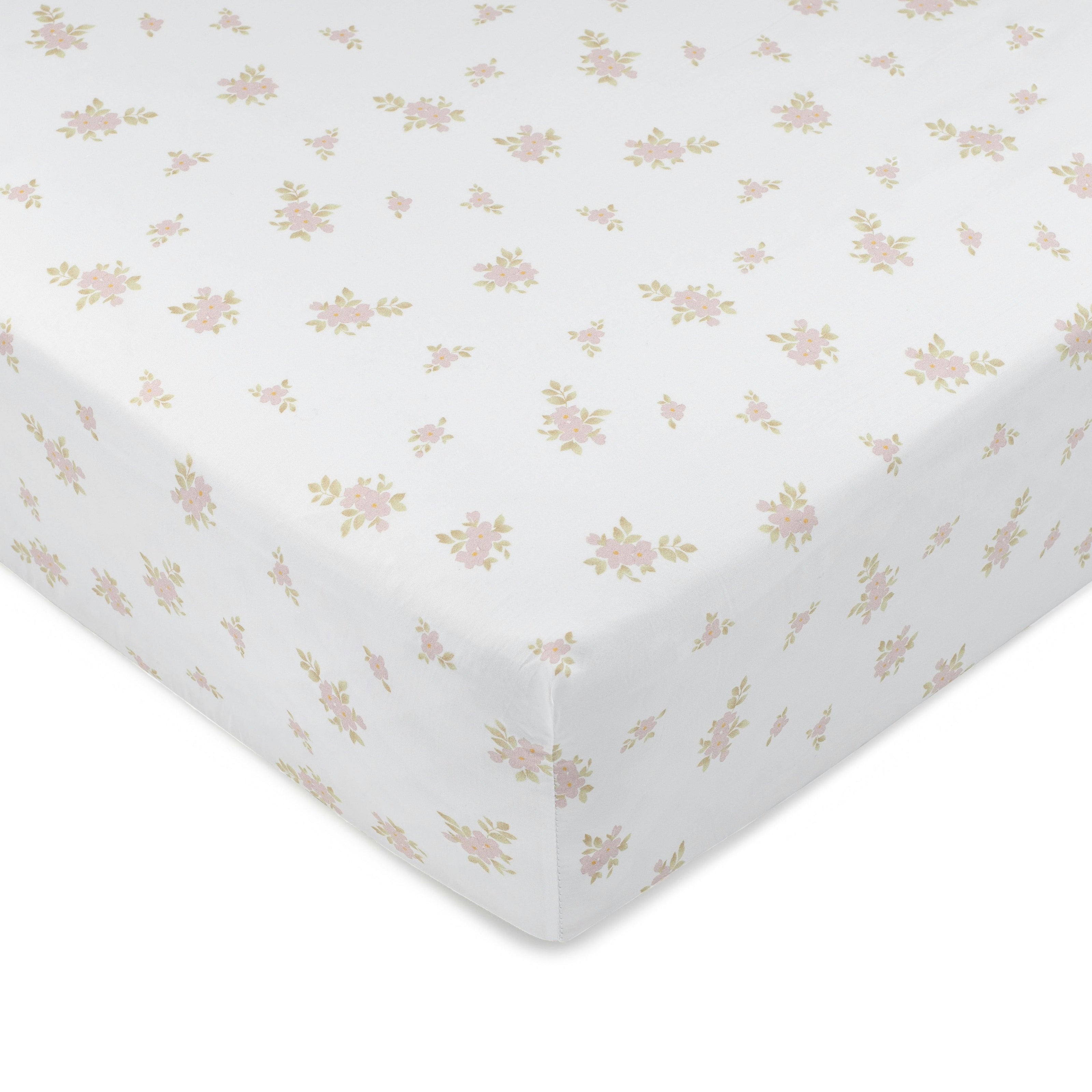 Jardin Floral Print Crib Sheet