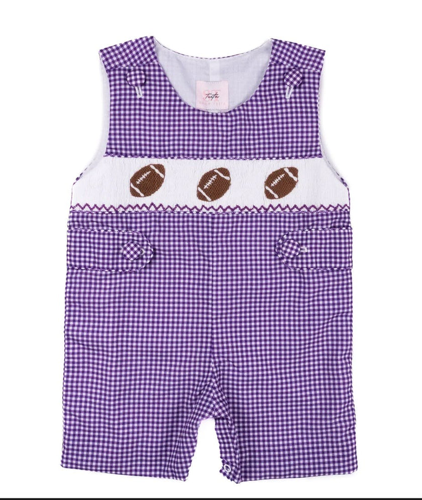 Purple Gingham Football - Henry Jon Jon