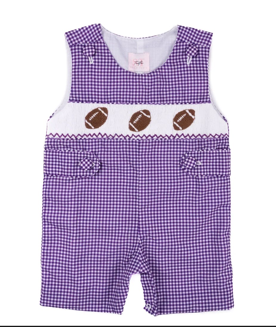 Purple Gingham Football - Henry Jon Jon
