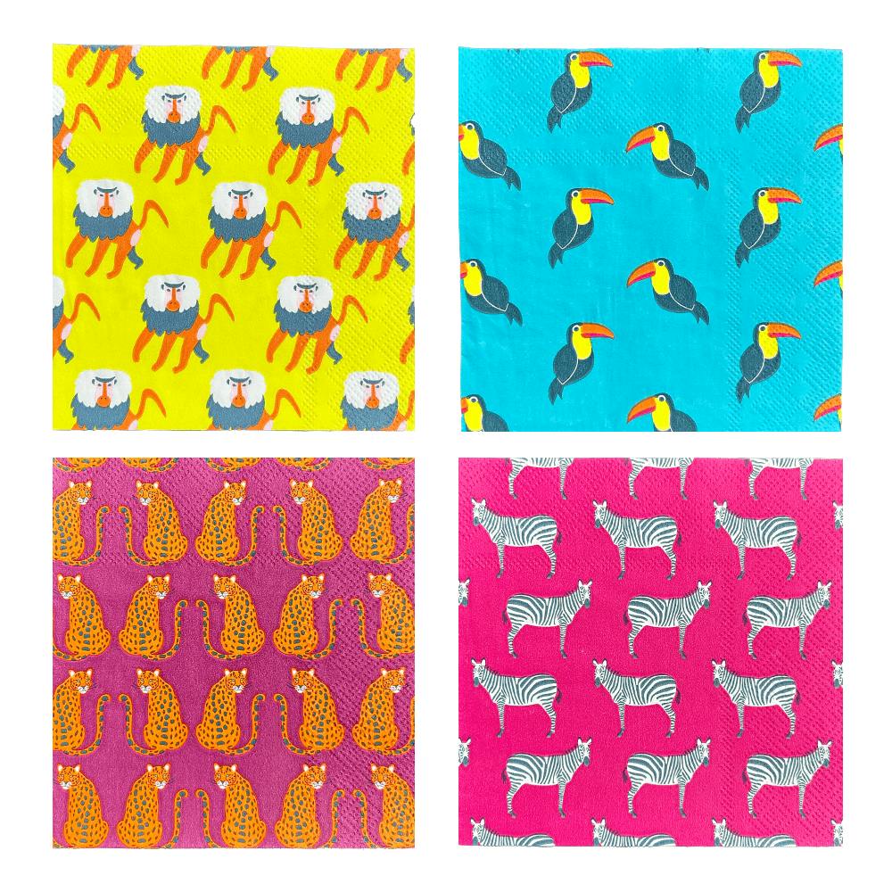 Jungle Animals Cocktail Napkins