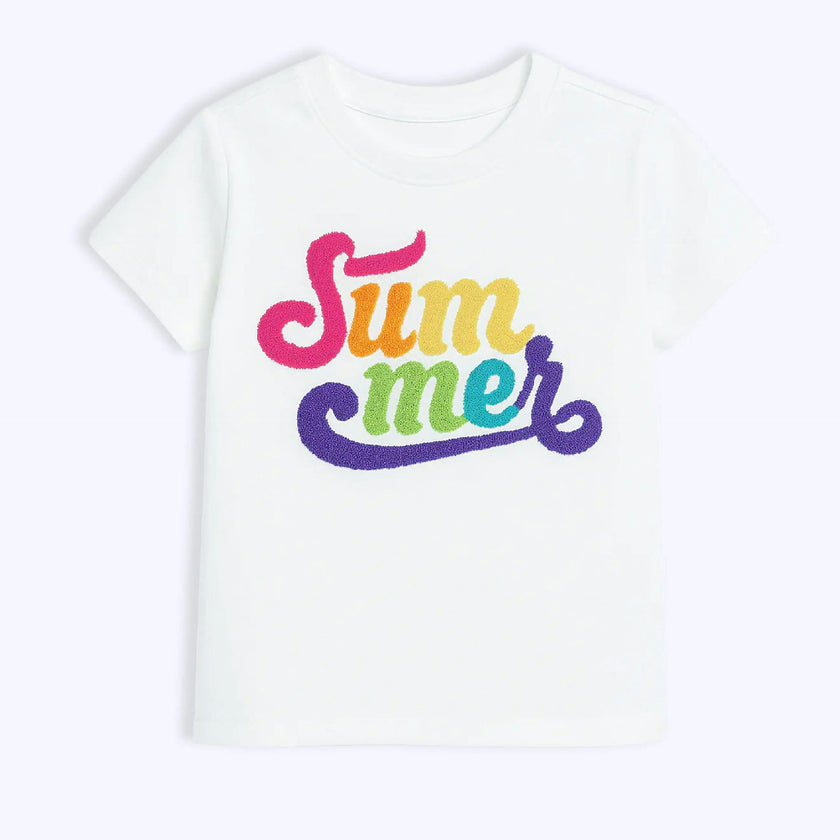 Summer Applique Short Sleeeve Tee