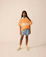 Organic Weekend Polo in Overtime Orange