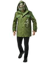 Men's The Batman Riddler Costume Top and Mask Set - Deluxe