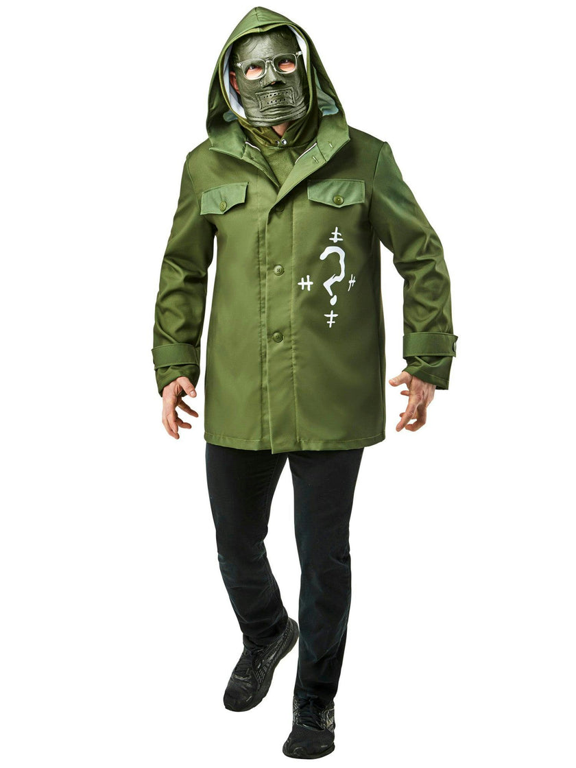 Men's The Batman Riddler Costume Top and Mask Set - Deluxe