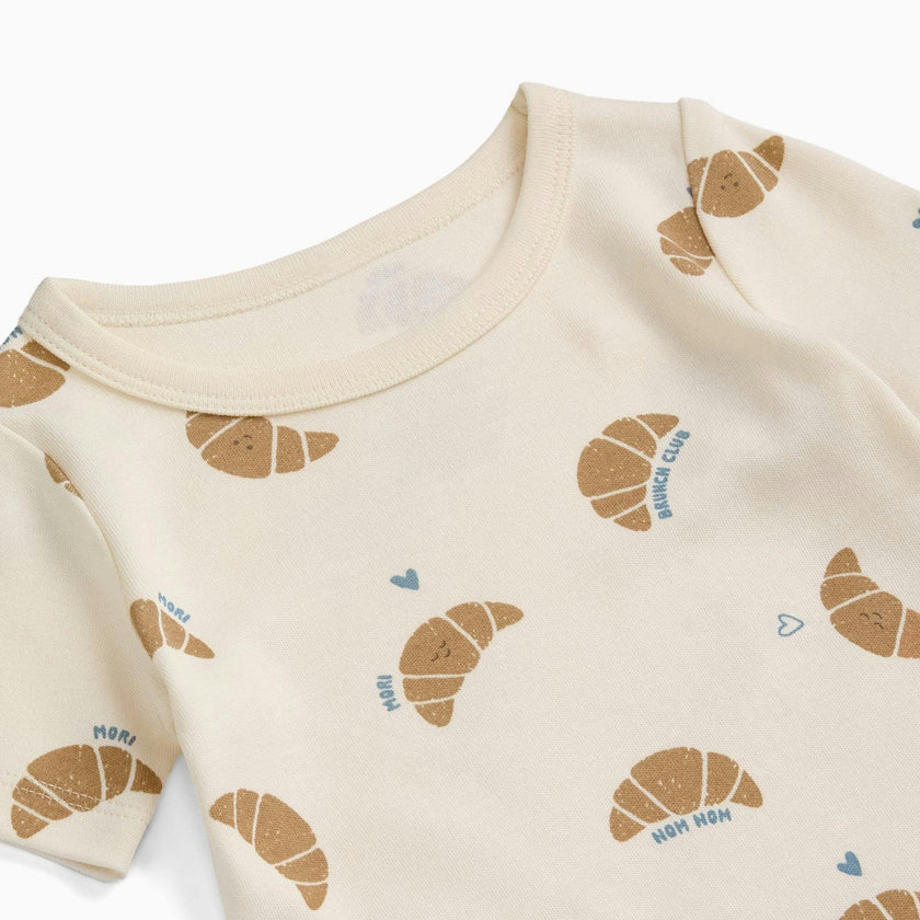 Petit Croissant Short Sleeve Pajama Set