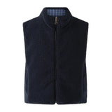 Navy Shearling Vest