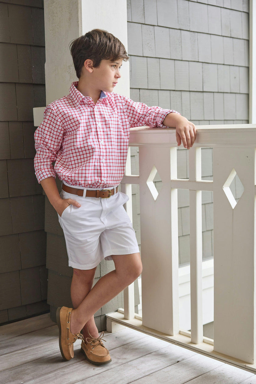 Button Down Shirt - Red Windowpane