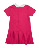 Knit Dress With Pleated Skirt And Bows