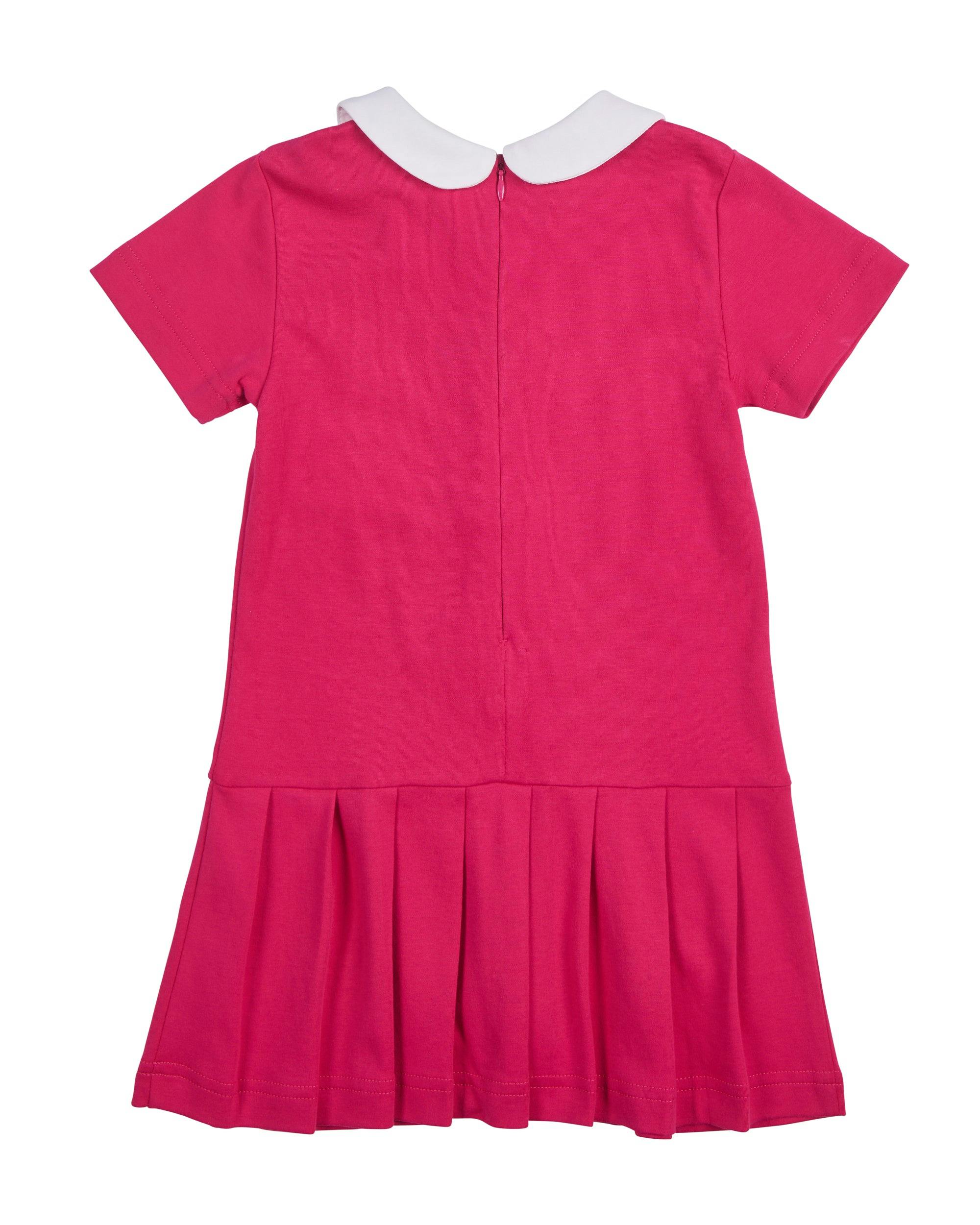 Knit Dress With Pleated Skirt And Bows