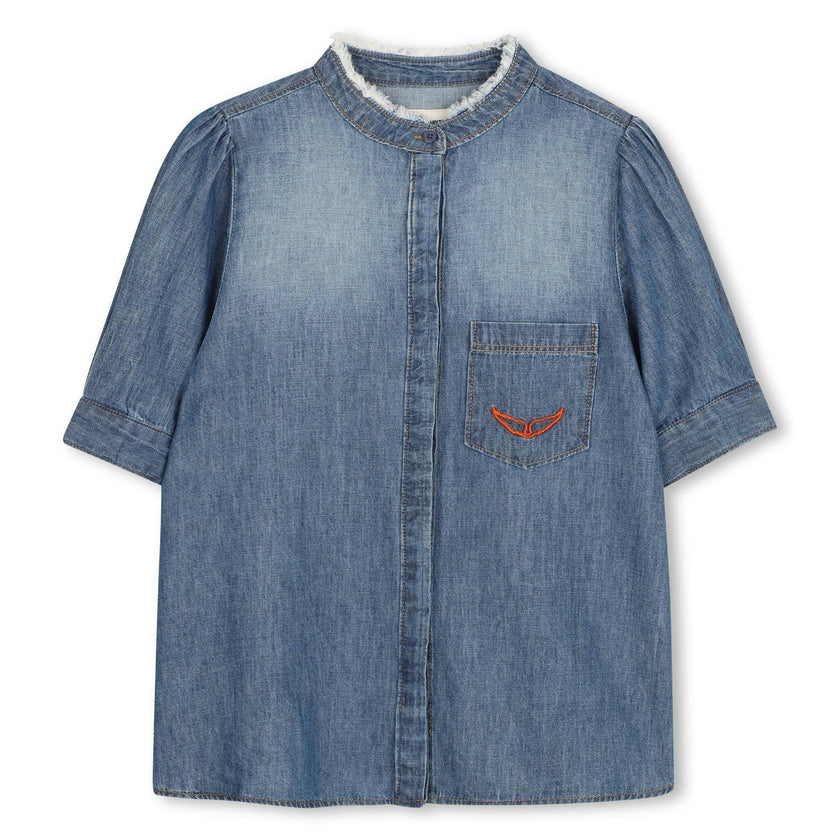 ZADIG & VOLTAIRE Soft Chambray Shirt - Denim Blue