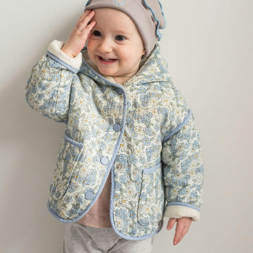 children's cotton hat - blue fog