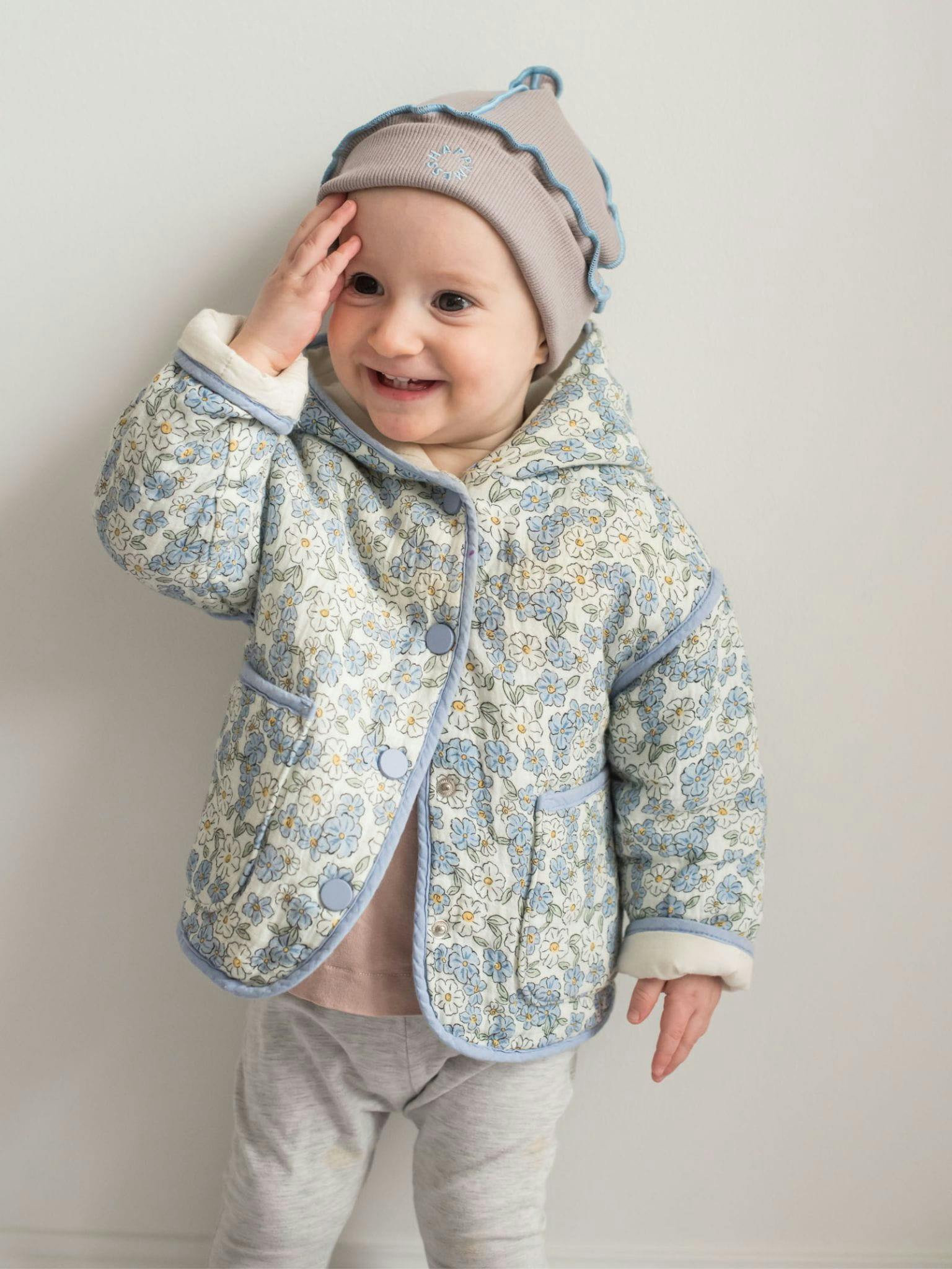 children's cotton hat - blue fog