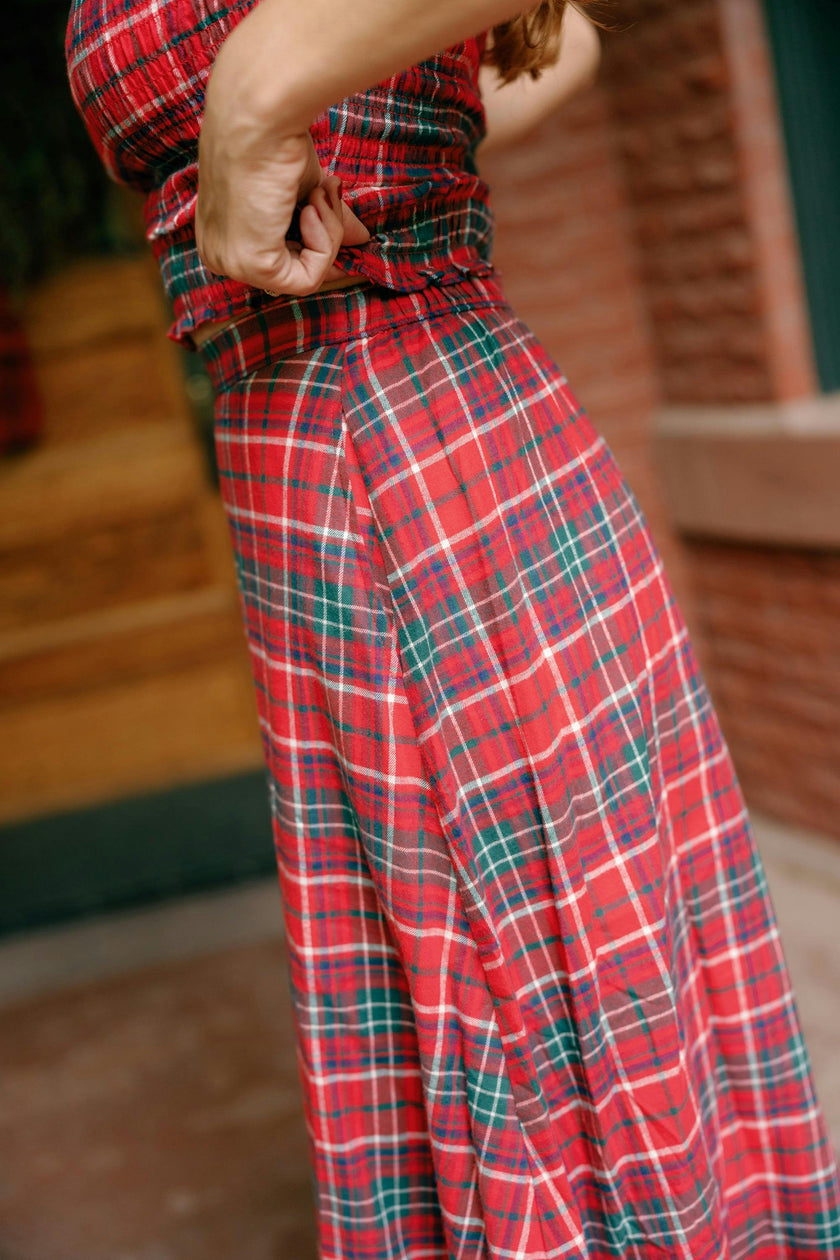 Ana Skirt in Christmas Cheer Plaid