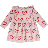 Recycled Cotton Hearts Kid Ruffle Dress