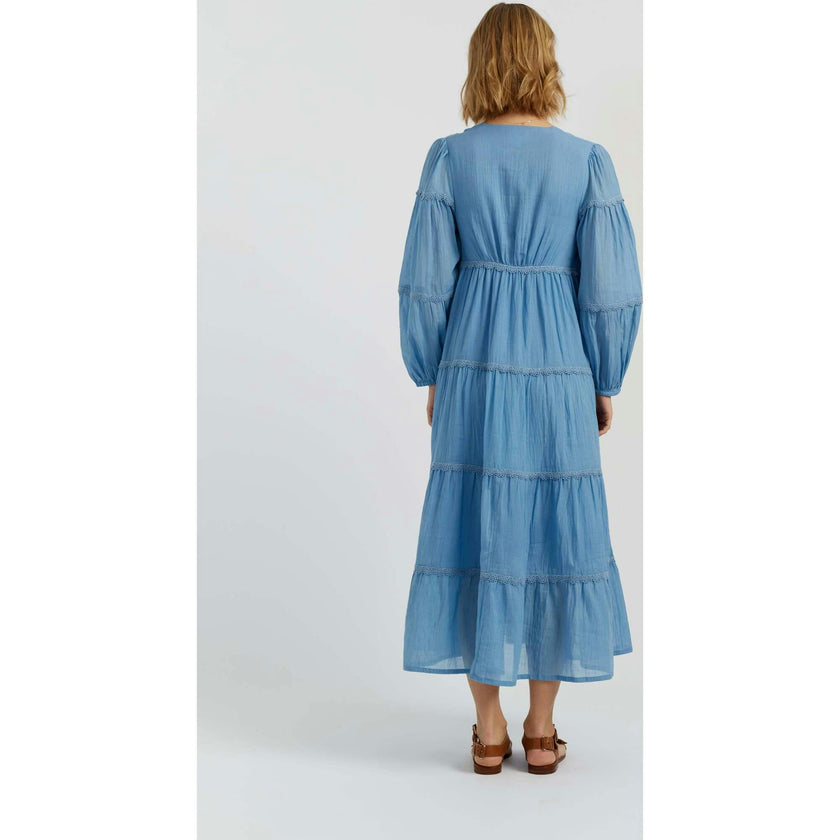 Cotton Rainbow Scallop Dress