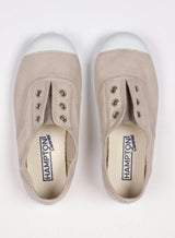 Hampton Canvas Plum Plimsolls in Putty