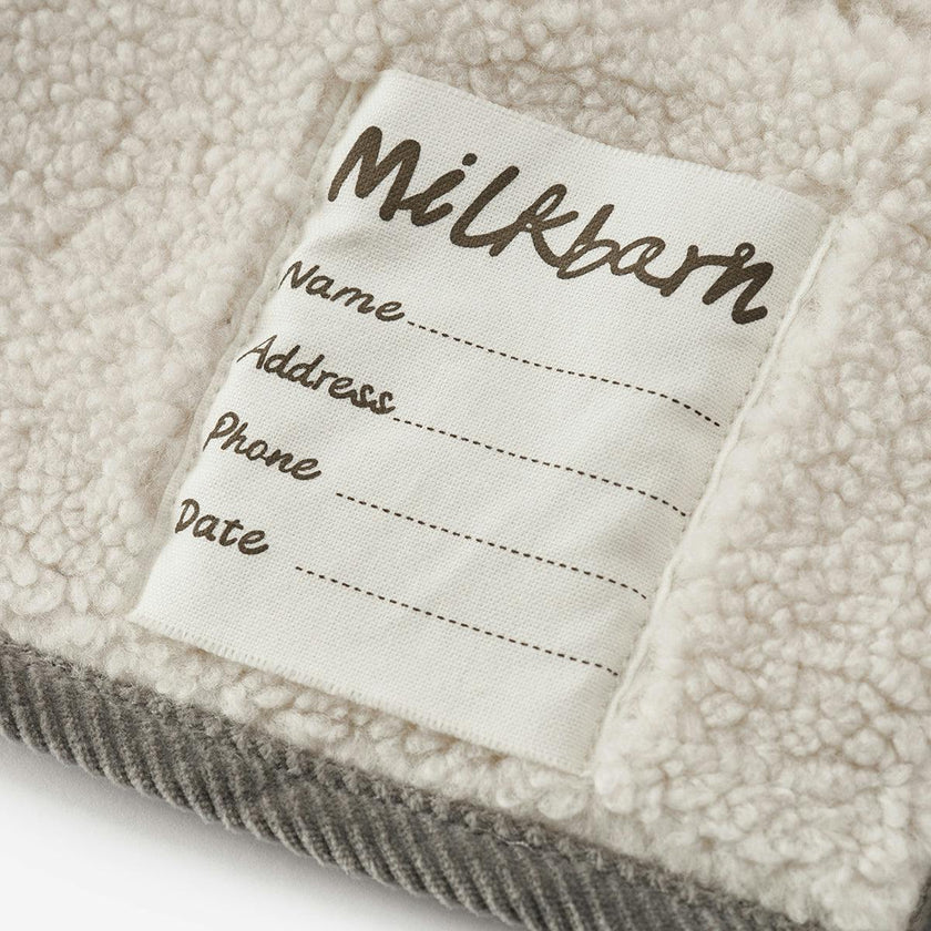 Grey Corduroy Sherpa Reversible Jacket